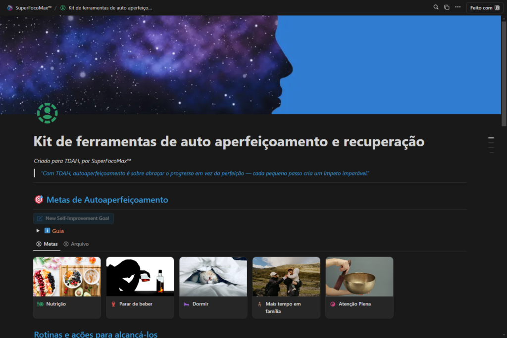 Kit de ferramentas de auto aperfeicoamento